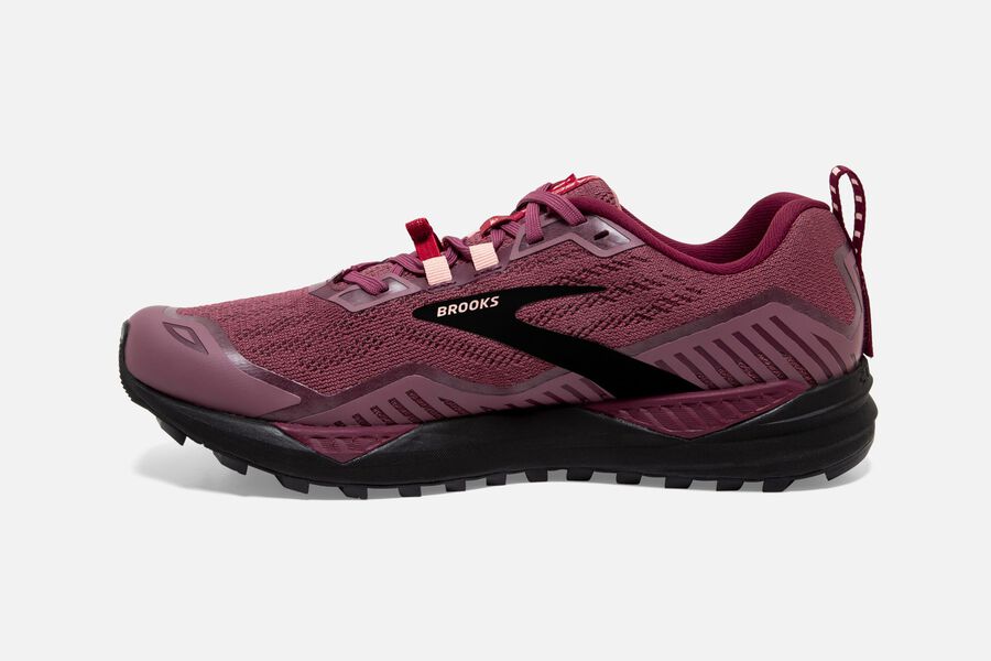 Cascadia 15 Trail Brooks Running Shoes NZ Womens - Burgundy - FEBKWP-275